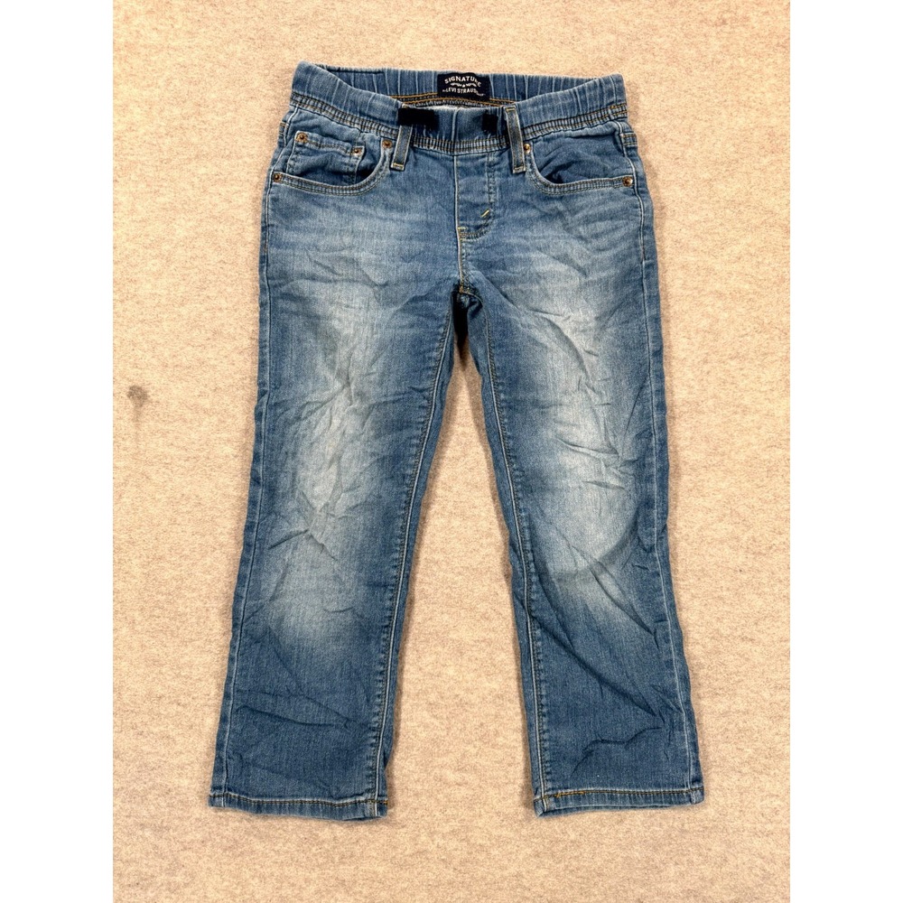 Signature by Levi Strauss & Co. Regular Jeans Boys 8 Blue Whisker Denim Cotton